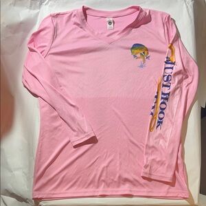 Just Hook ‘Em - Pink Long Sleeve Fishing Shirt